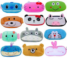Load image into Gallery viewer, 1 PCS Cute Cartoon Plush Pencil Case Kawaii Large Size School Kids Pencil Box Animals Stationery Fashion Makeup Bag for Women