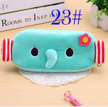 Load image into Gallery viewer, 1 PCS Cute Cartoon Plush Pencil Case Kawaii Large Size School Kids Pencil Box Animals Stationery Fashion Makeup Bag for Women