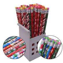 Load image into Gallery viewer, 10 Pcs Christmas Pattern 187*8mm Eraser Wood Hb Pencil Color Pen Pole Children Students Painting Sketch Write Student Stationery