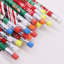 Load image into Gallery viewer, 10 Pcs Christmas Pattern 187*8mm Eraser Wood Hb Pencil Color Pen Pole Children Students Painting Sketch Write Student Stationery