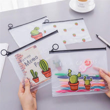 Load image into Gallery viewer, 1 Pcs Kawaii Cactus Waterproof PVC Pencil Cases Pen Bags Stationery Storage School Supplies Pencil Bags Free Shipping