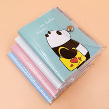 Load image into Gallery viewer, 1 Set 8*11cm Cute Bear Cat Notebook with Ballpoint Pen Notepad Button Diary Book Exercise Book Escolar Papelaria School Supply