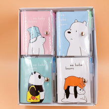 Load image into Gallery viewer, 1 Set 8*11cm Cute Bear Cat Notebook with Ballpoint Pen Notepad Button Diary Book Exercise Book Escolar Papelaria School Supply