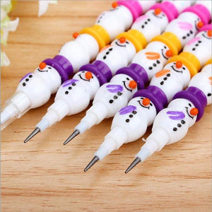 1PCS/Lot Stationery Cute Snowman Pencils Cartoon Gift Pencil With 5 Segments Assembled School And Office Supplies