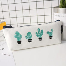 Load image into Gallery viewer, Cactus Pencil Case Canvas School Supplies Kawaii Stationery Estuches Chancery School Cute Pencil Box Pen Bags Penalty
