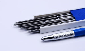 Metal Mechanical Pencils 2.0 mm 2B Lead Holder Drafting Drawing Pencil Set with 12 Pieces Leads Writing School Gifts Stationery