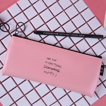 Load image into Gallery viewer, Cute Pink pencil case for girls Kawaii Black white Dot Pu Leather Pen Bag Stationery Pouch Office School Supplies Zakka escolar
