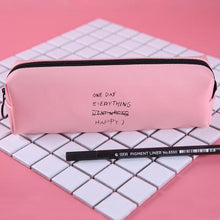 Load image into Gallery viewer, Cute Pink pencil case for girls Kawaii Black white Dot Pu Leather Pen Bag Stationery Pouch Office School Supplies Zakka escolar
