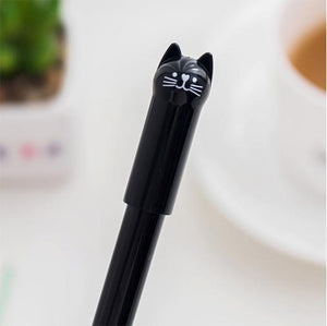 1pc Creative Stationery Student Pen Cute Cat Gel Pen 0.5mm Full Needle Black Ink Pen School Supplies Office Supplies