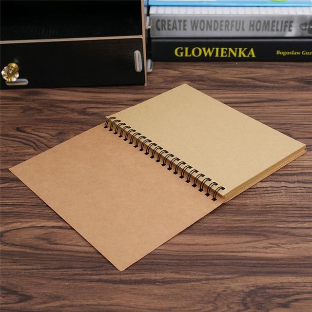 Sketchbook Diary for Drawing Painting Graffiti Soft Cover Black Paper Sketch Book Memo Pad Notebook Office School Supplies Gift