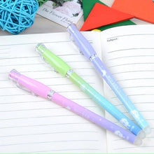 Load image into Gallery viewer, 2pcs/set 2018 New Erasable Pen Gel Kawai Gel Pen School Chancery Supply Stationary Cute Funny Stationery 0.38 Blue
