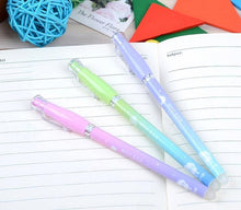 Load image into Gallery viewer, 2pcs/set 2018 New Erasable Pen Gel Kawai Gel Pen School Chancery Supply Stationary Cute Funny Stationery 0.38 Blue
