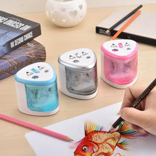 Load image into Gallery viewer, 2018 TENWIN Electronic Pencil Sharpener Creative Fashion Student Two Holes Electric Pencil Sharpener Apply To 6-8mm And 9-12mm
