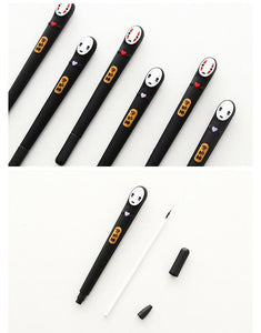 Japan Spirited Away Cute No Face man gel pen Cartoon black 0.5mm pen gift kawaii stationery Office supplies material school