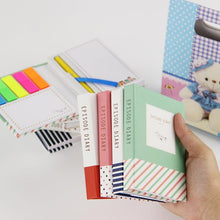 Load image into Gallery viewer, 1 PC Creative Hardcover  Notepad Sticky Notes Kawaii Stationery Diary Notebook and Pen Office School Supplies
