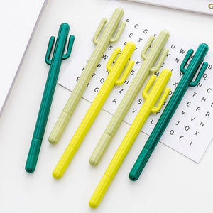 Creative Cactus Gel Pens Cute Kawai School Thing Kawaii Item Stationery Store Shop Material Bts Office Accessory Tool Stationary