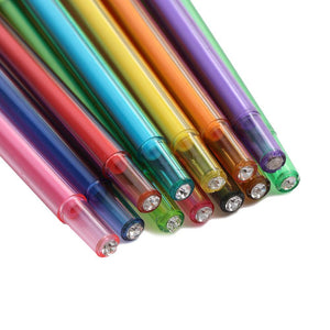 12Pcs/Set New Cute Candy Color Ballpoint Diamond Gel Pen Creative Gift School Creative Stationery Supplies Colored Pens