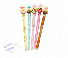 Load image into Gallery viewer, 4Pcs/lot Kawaii Donuts Erasable Pen Cartoon Doll Rubbing Gel Pens 0.5mm Blue Ink Material Escolar School &amp; Office Supplies
