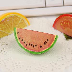 3PCS Watermelon And Dragon Fruit Pencil Sharpener Fruit Plastic Pencil Sharpener Stationery Supplies