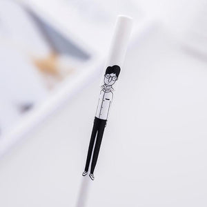 white Cartoon character gel pen creative 0.38mm Black ink stationary pens kawaii cute korea japanese kawai office school 1Z807