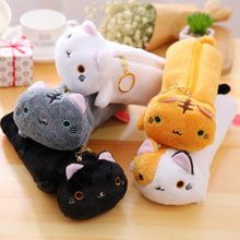 Load image into Gallery viewer, Cat school pencil case Plush estojo escolar cute kalem kutusu estuche escolar pencil cases trousse scolaire stylo papelaria
