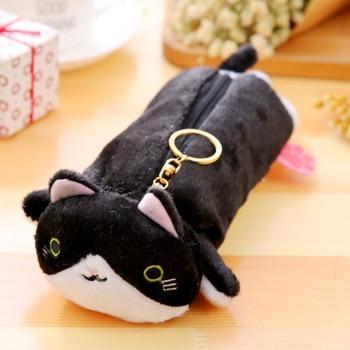 Cat school pencil case Plush estojo escolar cute kalem kutusu estuche escolar pencil cases trousse scolaire stylo papelaria