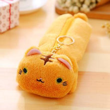 Load image into Gallery viewer, Cat school pencil case Plush estojo escolar cute kalem kutusu estuche escolar pencil cases trousse scolaire stylo papelaria
