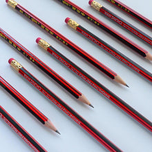 Load image into Gallery viewer, 10 pcs / lot Red wooden pencils HB pencil with eraser head  Mirui Stationery
