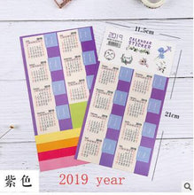 Load image into Gallery viewer, 2pcs/set New 2019 year Calendar Sticker Notebook Index Monthly Category Sticker Planner Accessories Slip Sheet Escolar 2019
