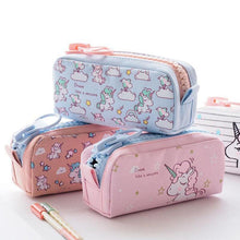 Load image into Gallery viewer, Big Zipper Unicorn Pencil Case Big capacity Canvas School Pencil Bag Storage bag pen Pouch School Supplies Stationery Estuches
