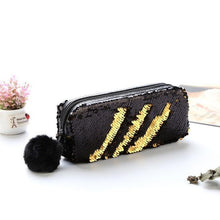 Load image into Gallery viewer, Shining PU Sequin Large Pencil Case Stationery Storage pen Organizer Bag School Office Supply Escolar Cosmetic Holder for gift
