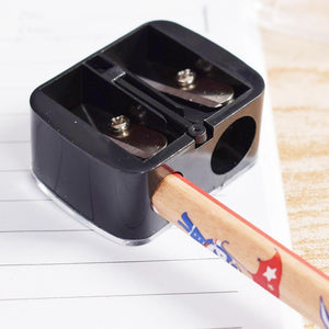 Fashion 2 Holes Precision Cosmetic Pencil Sharpener For Eyebrow Lip Liner Eyeliner Pencil School Office Supply Gift Hot Sale