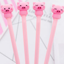 Load image into Gallery viewer, Cute Cartoon Pink Animal Emoji Pig Gel Pen For Writing Kawaii Student Black Ink 0.38mm School Supplies Stationery Wholesale
