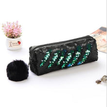 Load image into Gallery viewer, Shining PU Sequin Large Pencil Case Stationery Storage pen Organizer Bag School Office Supply Escolar Cosmetic Holder for gift
