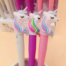 Load image into Gallery viewer, Cosas Kawaii Unicorn Light Silica Head Gel Pen Novelty Neutral Pen For Writing Kids Gift Office School Supply Lovely Papeterie
