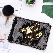 Load image into Gallery viewer, Shining PU Sequin Large Pencil Case Stationery Storage pen Organizer Bag School Office Supply Escolar Cosmetic Holder for gift
