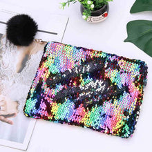 Load image into Gallery viewer, Shining PU Sequin Large Pencil Case Stationery Storage pen Organizer Bag School Office Supply Escolar Cosmetic Holder for gift
