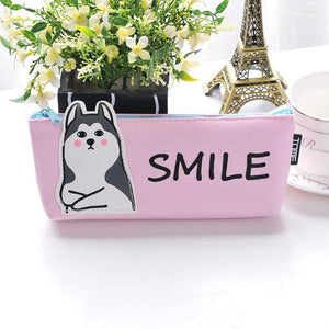 Animal Pencil Case Fabric School Supplies Bts Stationery Gift School Cute Pencil Box Pencilcase Pencil Bag School Supply Tool