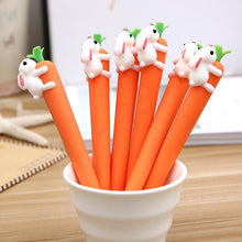 Load image into Gallery viewer, Korean Stationery Creative Carrot Rabbit Gel Pens Kawaii Pen 0.5mm Gel Ink Pen
