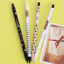 Load image into Gallery viewer, 4PCS/lot Fashion 0.5mm Automatic Pen Cute Black and White Dots Plastic Mechanical Pencil for Students Learning Writing Supplies
