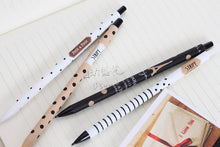 Load image into Gallery viewer, 4PCS/lot Fashion 0.5mm Automatic Pen Cute Black and White Dots Plastic Mechanical Pencil for Students Learning Writing Supplies
