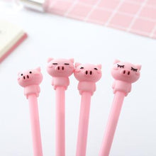 Load image into Gallery viewer, Cute Cartoon Pink Animal Emoji Pig Gel Pen For Writing Kawaii Student Black Ink 0.38mm School Supplies Stationery Wholesale
