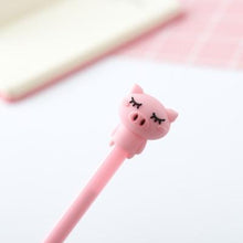 Load image into Gallery viewer, Cute Cartoon Pink Animal Emoji Pig Gel Pen For Writing Kawaii Student Black Ink 0.38mm School Supplies Stationery Wholesale
