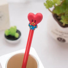 Load image into Gallery viewer, 8 Style BT21 BTS Bangtang Boys Marker Pencil Shooky Tata Chimmy Rj Cooky Painting Tool Kawaii Stationery Gel Pens for School
