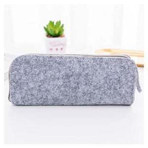 Creative Simple Felt Capacity Pencil Bag Stationery Storage Organizer Pencil Case Box School Supply Gift Stationery