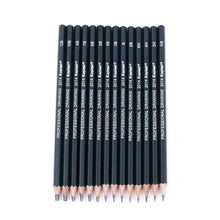 Load image into Gallery viewer, Best Quality 14pcs/set 12B 10B 8B 7B 6B 5B 4B 3B 2B B HB 2H 4H 6H Graphite Sketching Pencils Professional Pencil Set for Drawing
