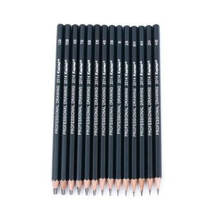 Best Quality 14pcs/set 12B 10B 8B 7B 6B 5B 4B 3B 2B B HB 2H 4H 6H Graphite Sketching Pencils Professional Pencil Set for Drawing