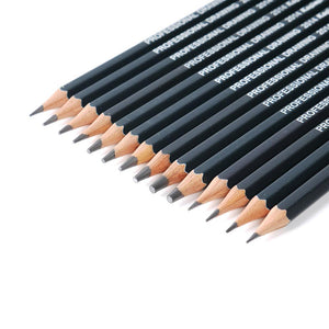 Best Quality 14pcs/set 12B 10B 8B 7B 6B 5B 4B 3B 2B B HB 2H 4H 6H Graphite Sketching Pencils Professional Pencil Set for Drawing