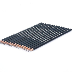 Best Quality 14pcs/set 12B 10B 8B 7B 6B 5B 4B 3B 2B B HB 2H 4H 6H Graphite Sketching Pencils Professional Pencil Set for Drawing