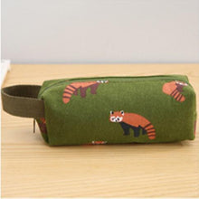 Load image into Gallery viewer, Novelty Raccoon Alpaca Fox Canvas Pencil Case Stationery Kids School Pencil Cases Boys Girls Pencil Bag for School Supplies
